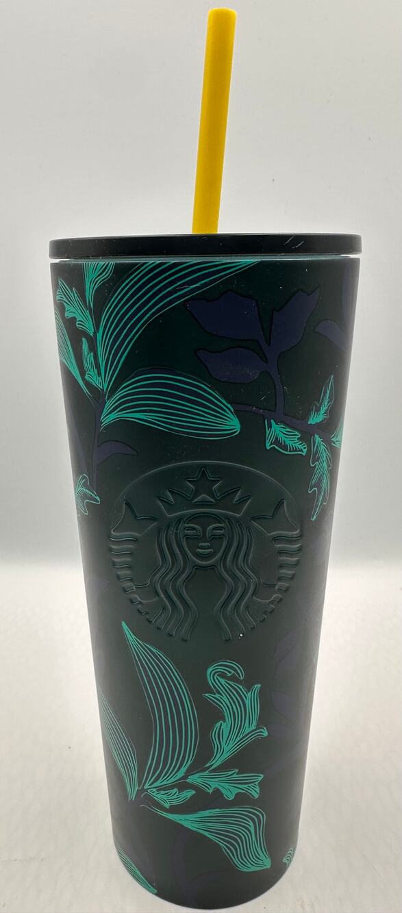 Starbucks Stainless Steel Tumbler Emerald & Jade Floral Blossom 2020 - 24oz